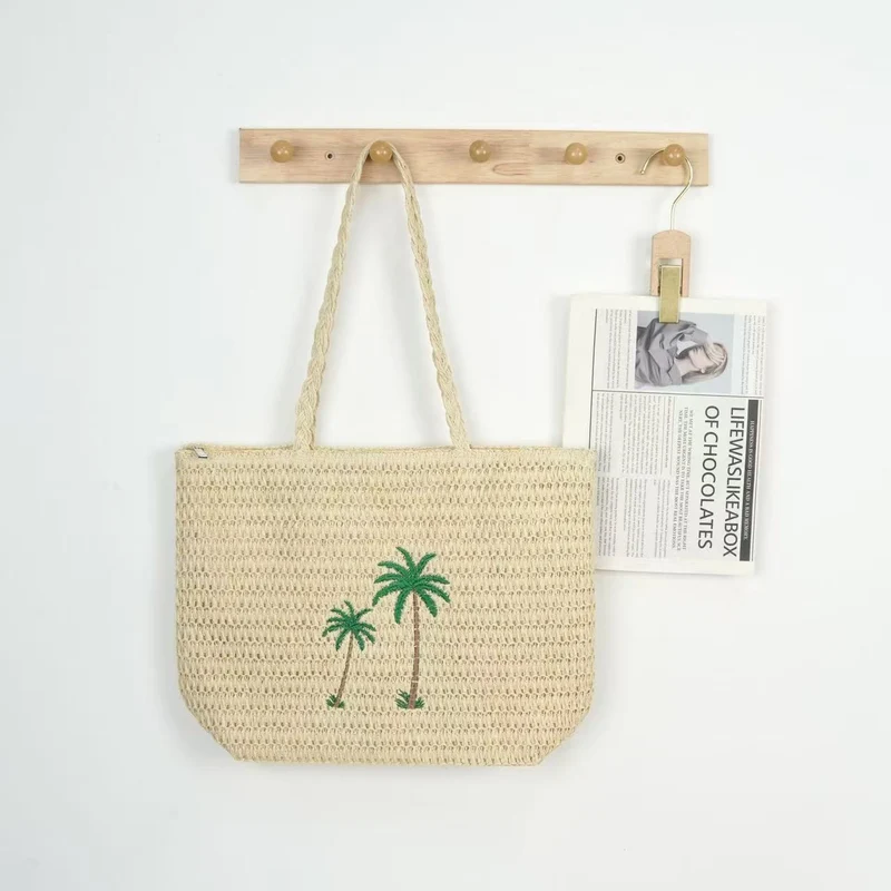 Strandtasche mit handgefertigtem Palmenmuster Skanto