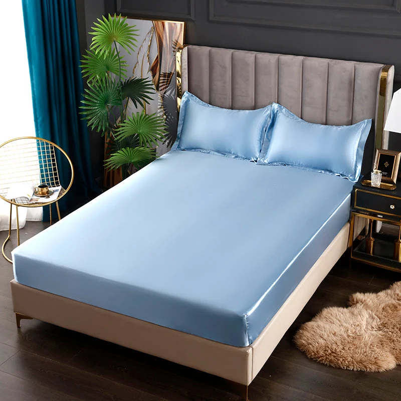 Skanto Spannbettlaken aus Seidensatin mit GRATIS* Seidensatin-Kissenbezug Skanto