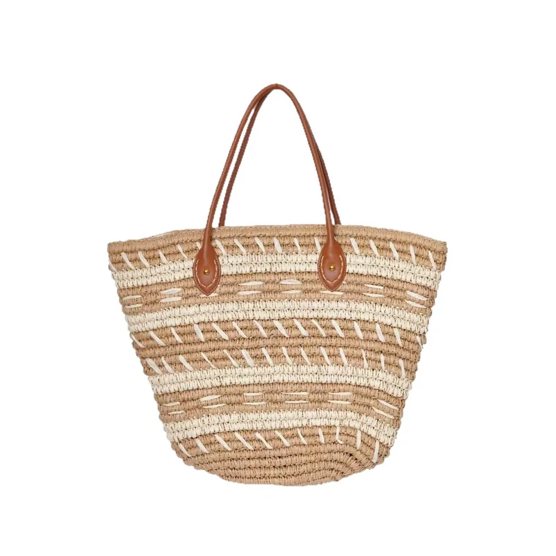 Stroh-Strandtasche mit elegantem Strukturdesign Skanto
