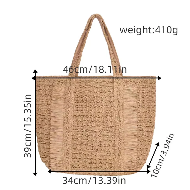 Strandtasche aus gewebtem Naturmaterial Skanto