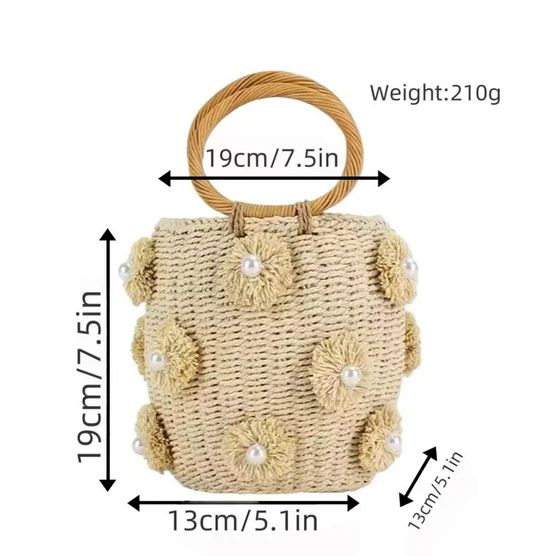 Edle Handtasche mit Perlenverzierungen Skanto