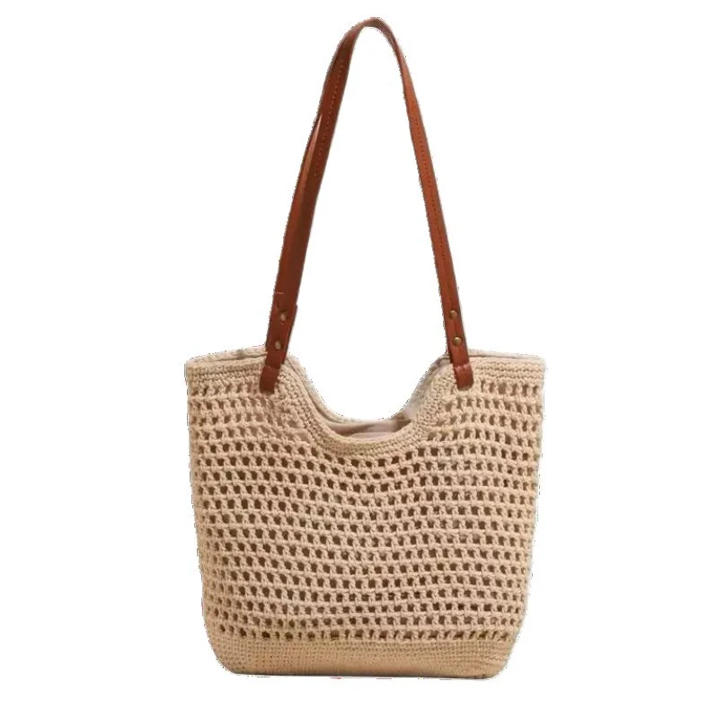 Mesh-Tasche mit robusten Ledergriffen Skanto