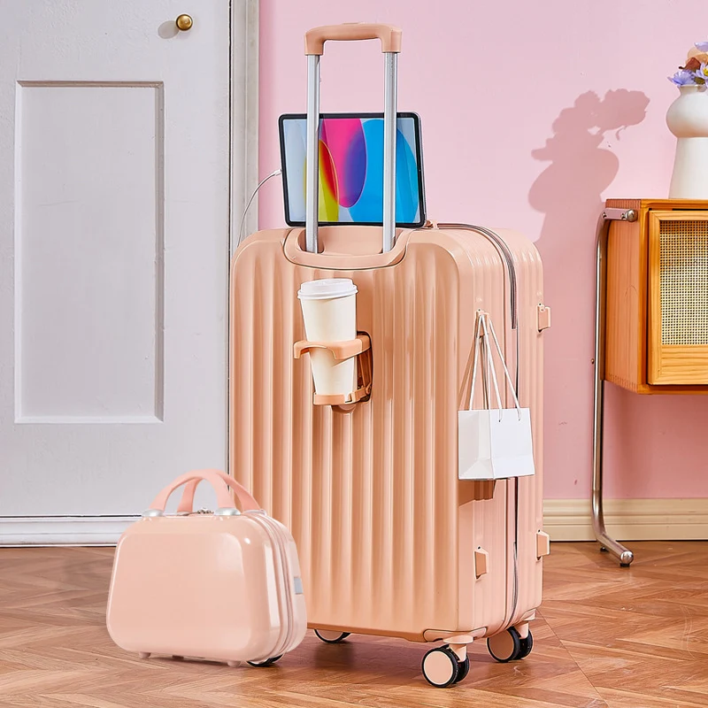 Smarter Rollkoffer mit integriertem USB-Ladeanschluss Skanto