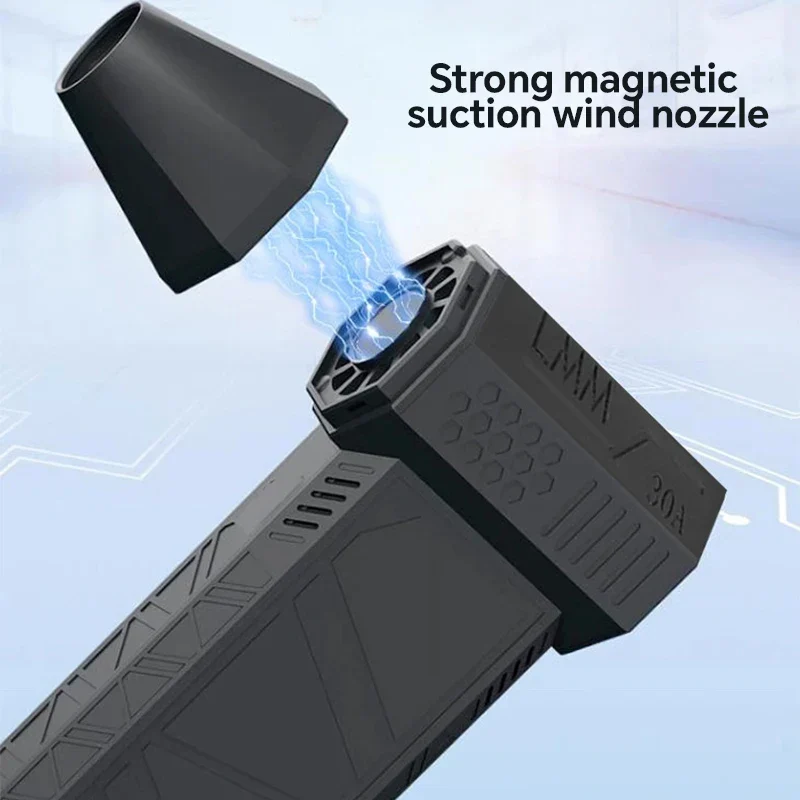 Hochgeschwindigkeits-Turboventilator | Leistungsstarker Hochvolumen-Ventilator | Bürstenloser wiederaufladbarer Hand-Outdoor-Autoventilator | Skanto