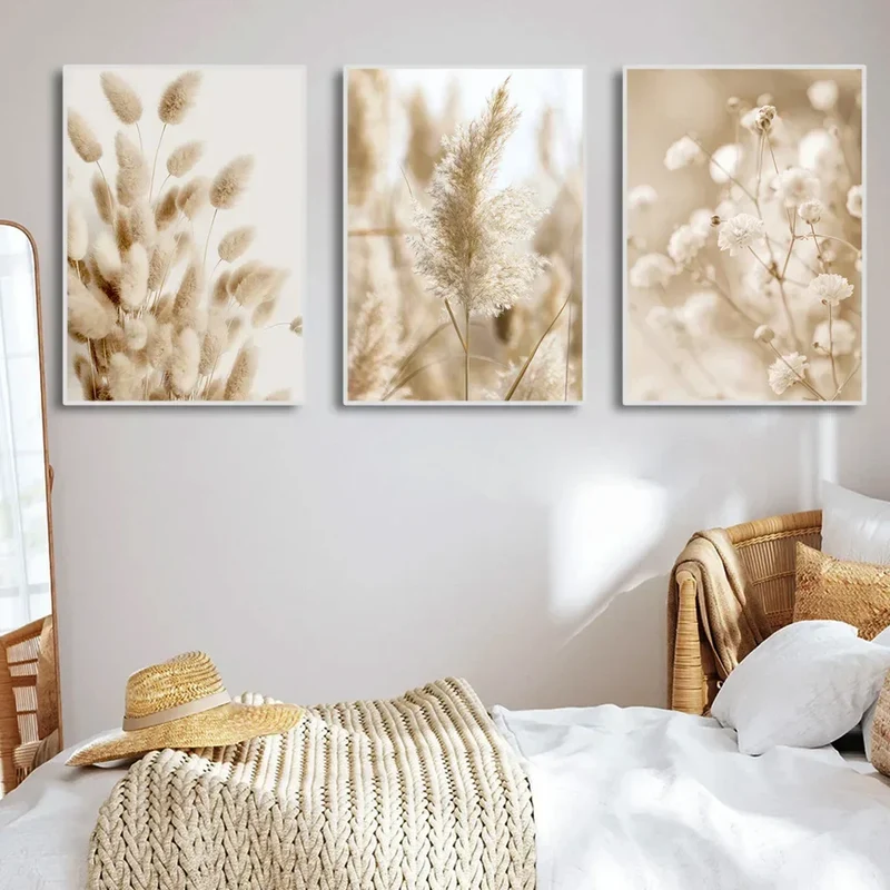 Beruhigende Seegras Strand Küstenlandschaft Wandkunst Fine Art Leinwanddruck Skandinavische Bilder der Gelassenheit für inspirierende Wohnzimmer Deko | Skanto