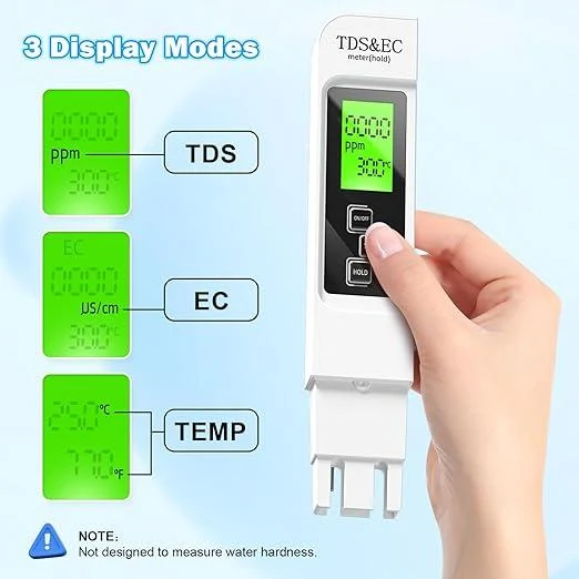 3-in-1 Digitaler Wasserqualitätstester TDS-Messgerät | Skanto