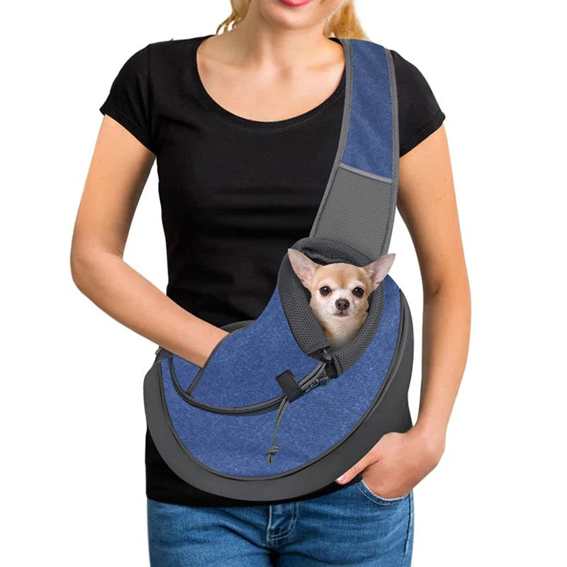 Skanto | Haustiertragetasche mit verstellbarem Schultergurt und Handytasche, für Hunde und Katzen