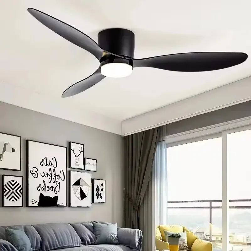 42/52 Zoll Deckenventilatoren mit LED-Licht – 3 Farben, 6 Geschwindigkeiten DC-Motor, Fernbedienung, flache dekorative Ventilatoren mit Beleuchtung | Skanto