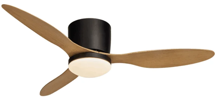 42/52 Zoll Deckenventilatoren mit LED-Licht – 3 Farben, 6 Geschwindigkeiten DC-Motor, Fernbedienung, flache dekorative Ventilatoren mit Beleuchtung | Skanto