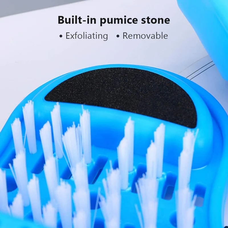Easy Feet Reinigungsbürste Peeling Fußmassage-Slipper für Unisex Erwachsene, 1 Stk (Blau) Skanto
