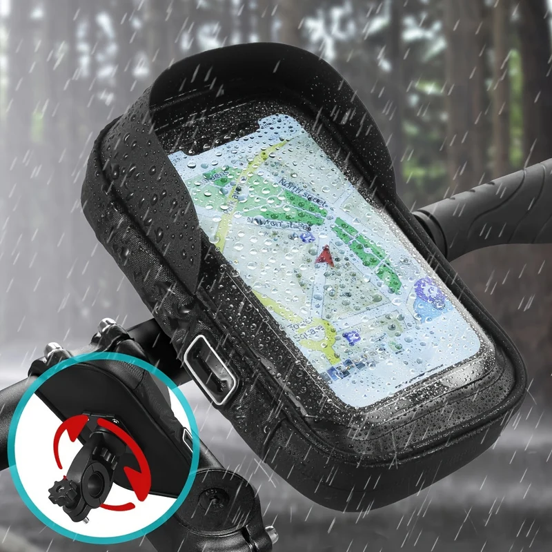 Wasserdichte Handyhalterung für Fahrrad & Motorrad – 360° drehbar & passend für 4.5-6.4" | Skanto