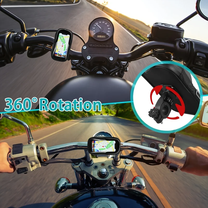 Wasserdichte Handyhalterung für Fahrrad & Motorrad – 360° drehbar & passend für 4.5-6.4" | Skanto
