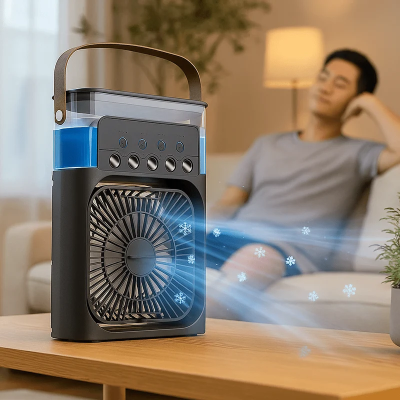 Tragbarer leiser 3-in-1 LED-Kühlventilator | Skanto