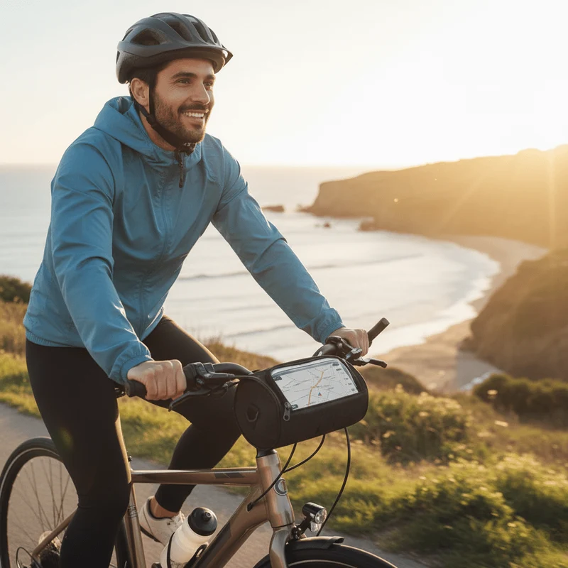 Skanto | Wasserdichte Fahrradlenkertasche mit Touchscreen-Zugang