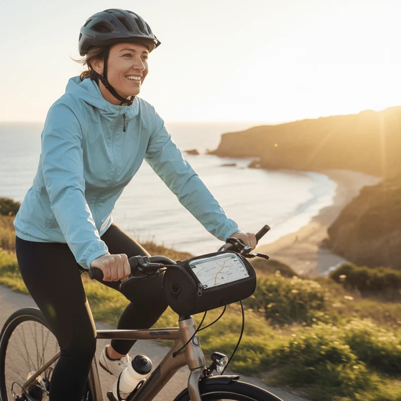 Skanto | Wasserdichte Fahrradlenkertasche mit Touchscreen-Zugang