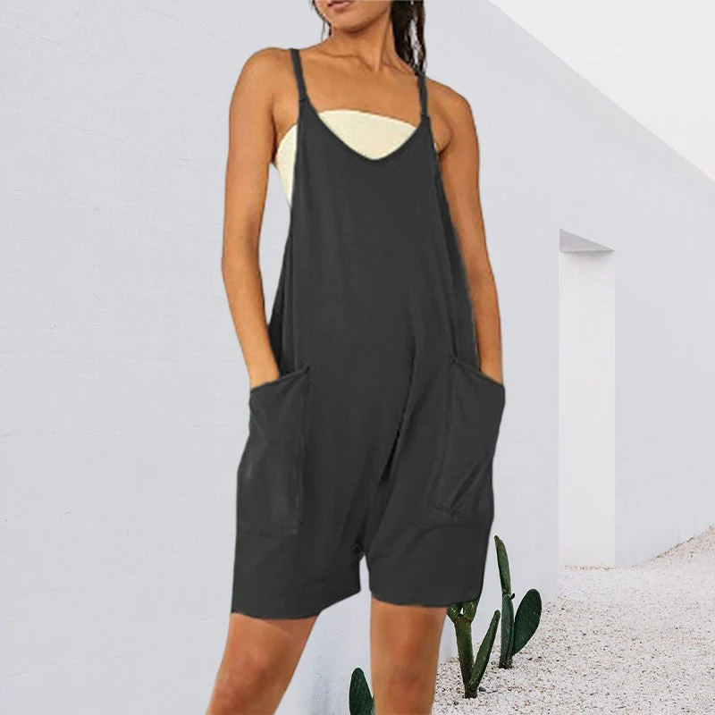 Ärmelloses Kleid mit Taschen | Skanto