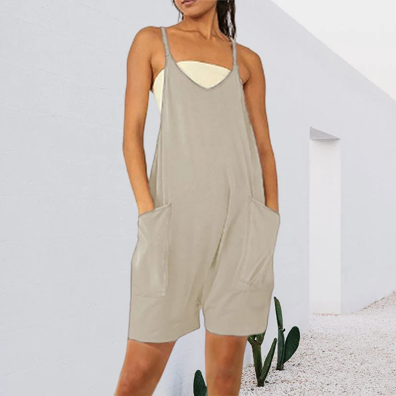 Ärmelloses Kleid mit Taschen | Skanto