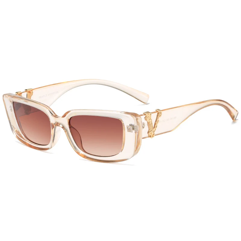 Damen-Sonnenbrille mit luxuriösem Schildpatt-Design und Goldakzenten Skanto