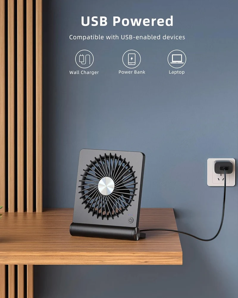 Starker Wind Ultra Leiser Kleiner Tischventilator Skanto