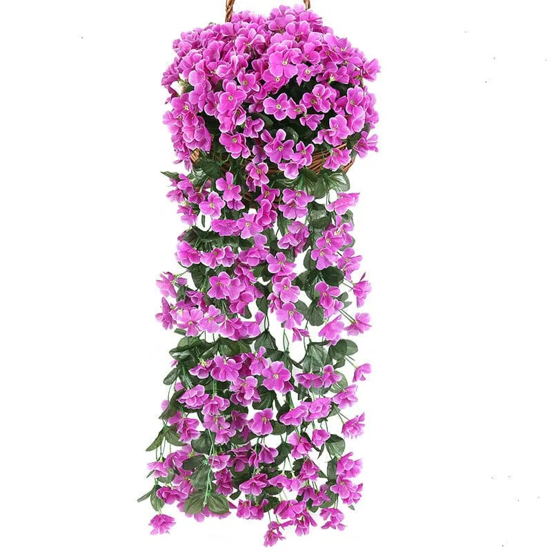 Lebhafter künstlicher hängender Orchideenstrauß | Skanto