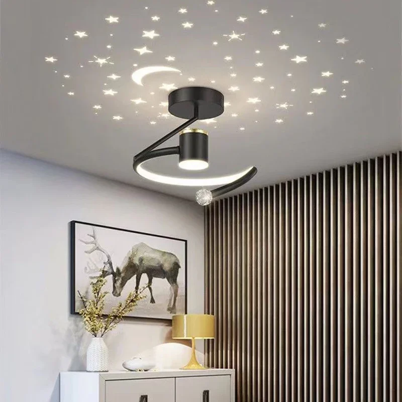 LED-Sternenhimmel-Deckenleuchte – Modernes Kristall-Kronleuchter-Design für Kinderzimmer und Wohnzimmer | Skanto