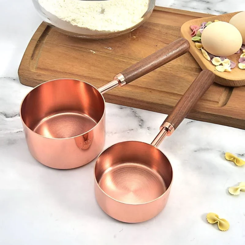 Norvo | Premium Messlöffel-Set aus Edelstahl mit Kupferbeschichtung