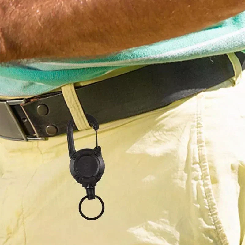 Automatischer einziehbarer Stahlseil Luya Anti-Diebstahl Taktischer Schlüsselanhänger für Outdoor | Skanto