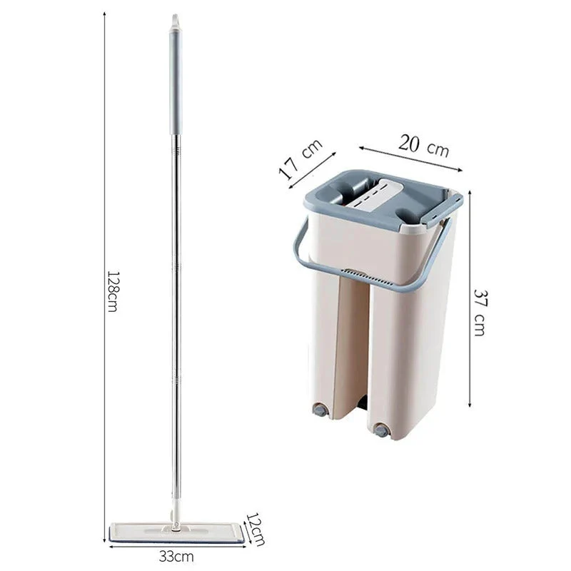 Wischmopp-Eimer mit wiederverwendbaren Mopp-Pads Skanto