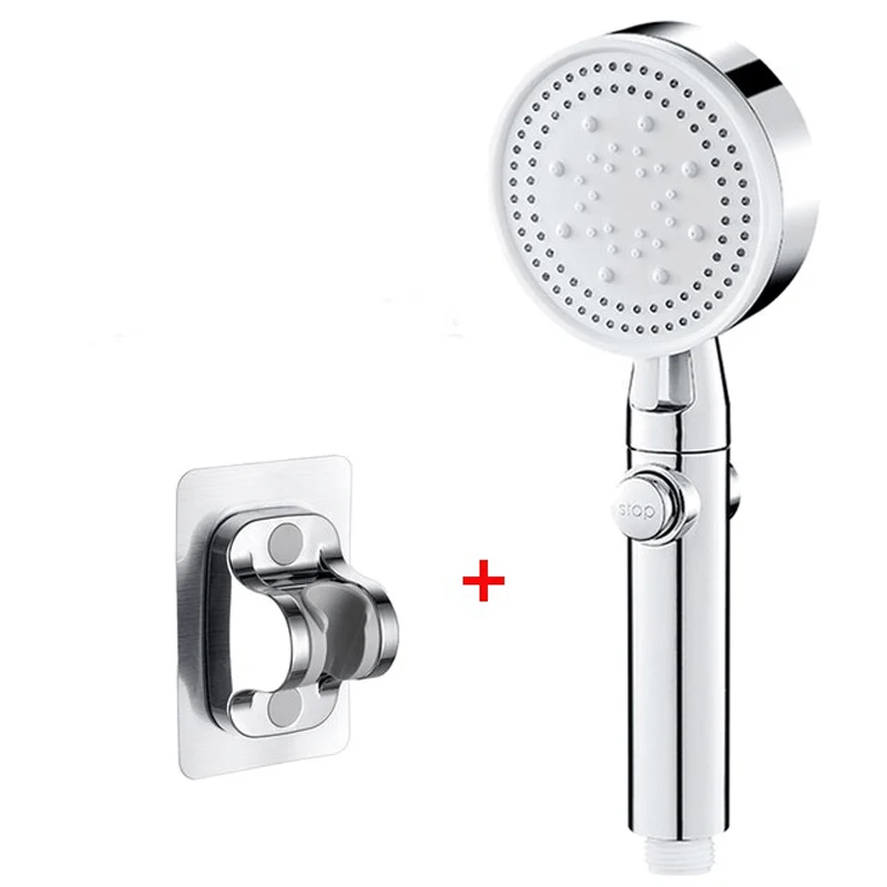 FlowControl Duschkopf mit 5 Einstellungen und Druckknopf | Skanto