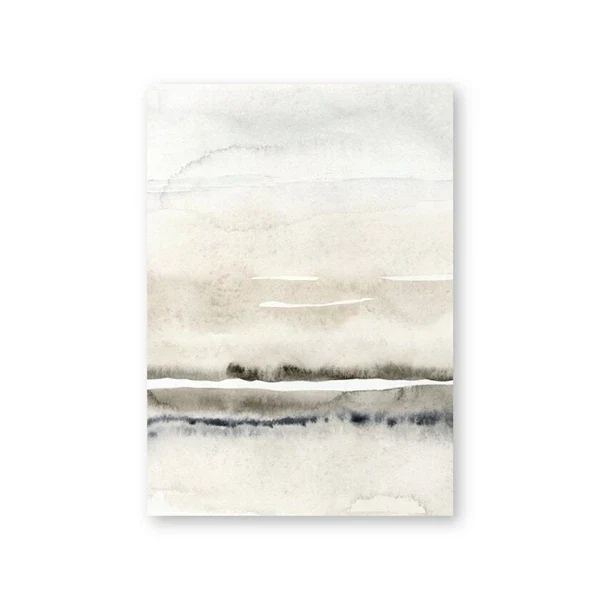 Minimalistische Abstrakte Landschaft Wandkunst Fine Art Leinwanddrucke Beige Grau Kunst für Modernes Wohnzimmer Schlafzimmer Esszimmer Skandinavisches Interieur | Skanto