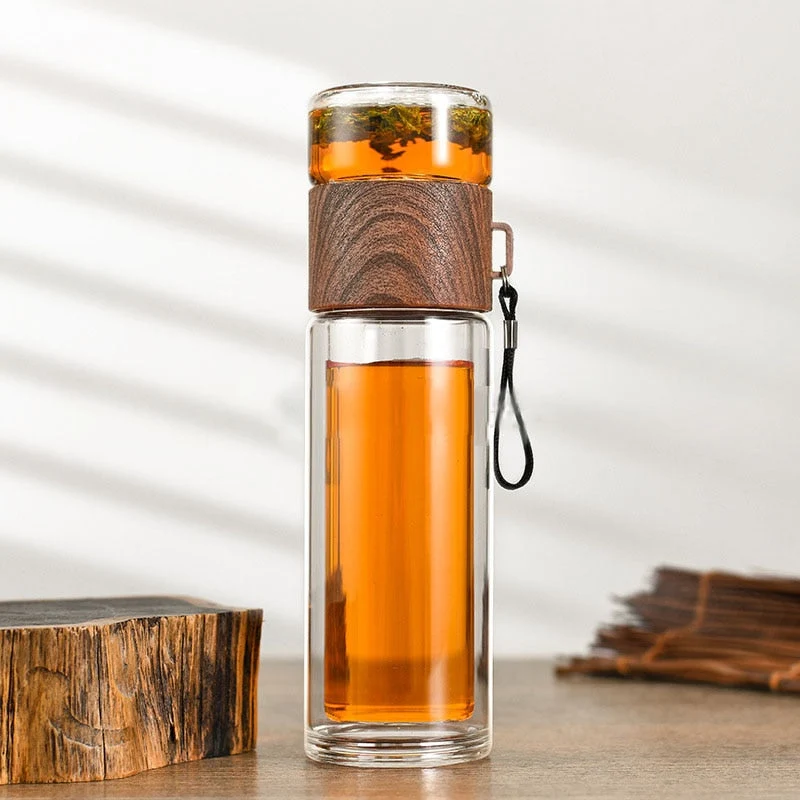 Skanto | 2-in-1 Doppelwandige Thermo Smart Teeglasflasche