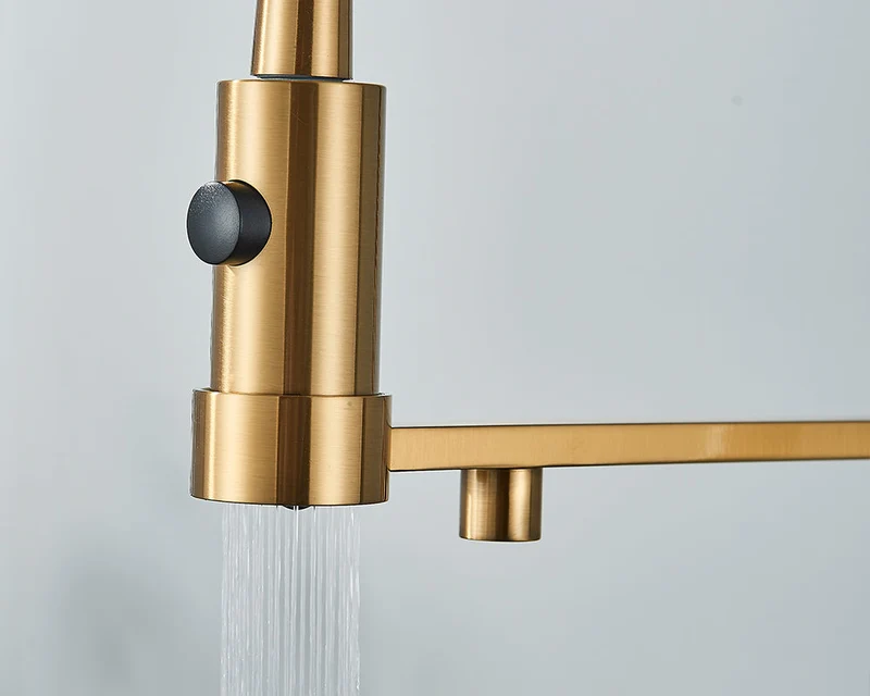 Sandsberg Schwarzer Filter-Küchenarmatur mit Doppelauslauf – Mischbatterie mit Wasserfilter für die Küche, Wasseraufbereitung und Reinigung | Skanto