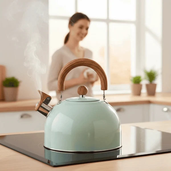 BOILVIA – 3-Liter-Edelstahlkessel mit Pfeife und Komfortgriff