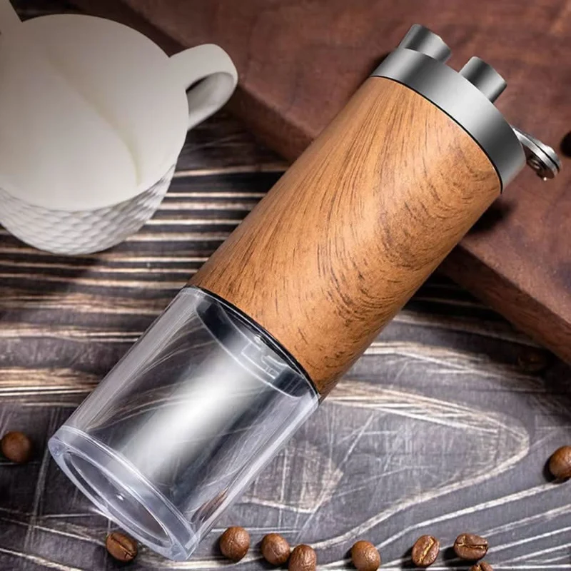 Skanto | Tragbare Kaffeemühle aus Holz für Kaffee und Gewürze