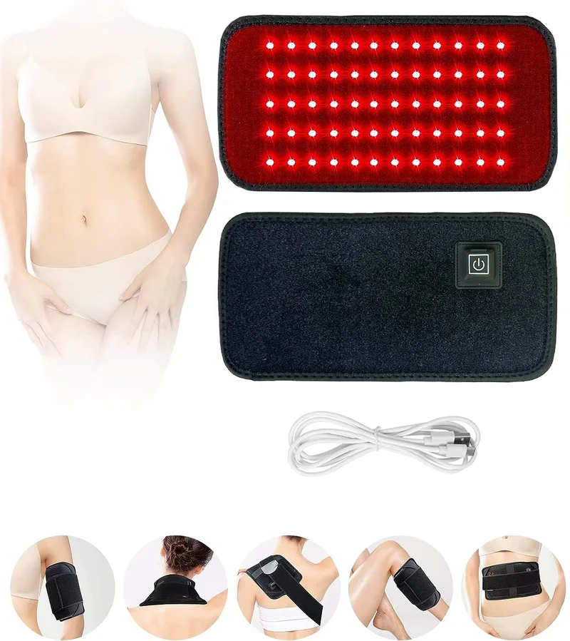 Skanto | Roter & Infrarot LED-Schlankheitsgürtel mit Wärmetherapie – 60 Lichtperlen, 850nm & 660nm Wellenlängen