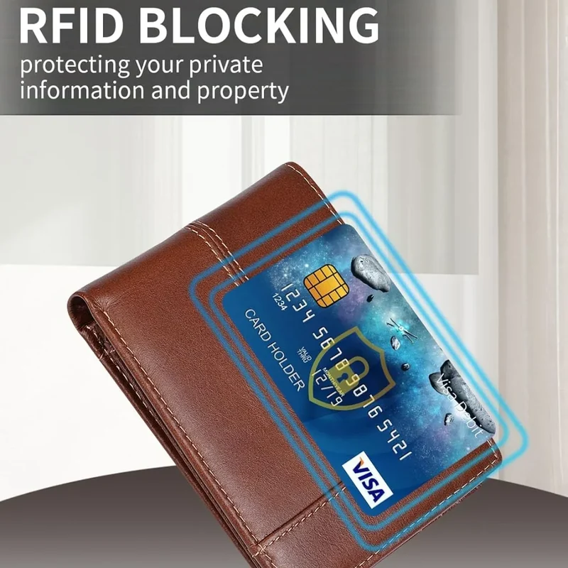 Leder-Portemonnaie Herren – flach gefaltet mit RFID-Schutz für jeden Tag