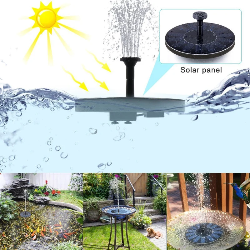 Skanto | Solarbetriebener Vogelbrunnen mit Licht