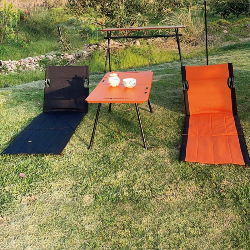 Moderner, einfacher Oxford-Stoff Aluminium rechteckiger Klapp-Campingstuhl für die Terrasse im Freien | Skanto
