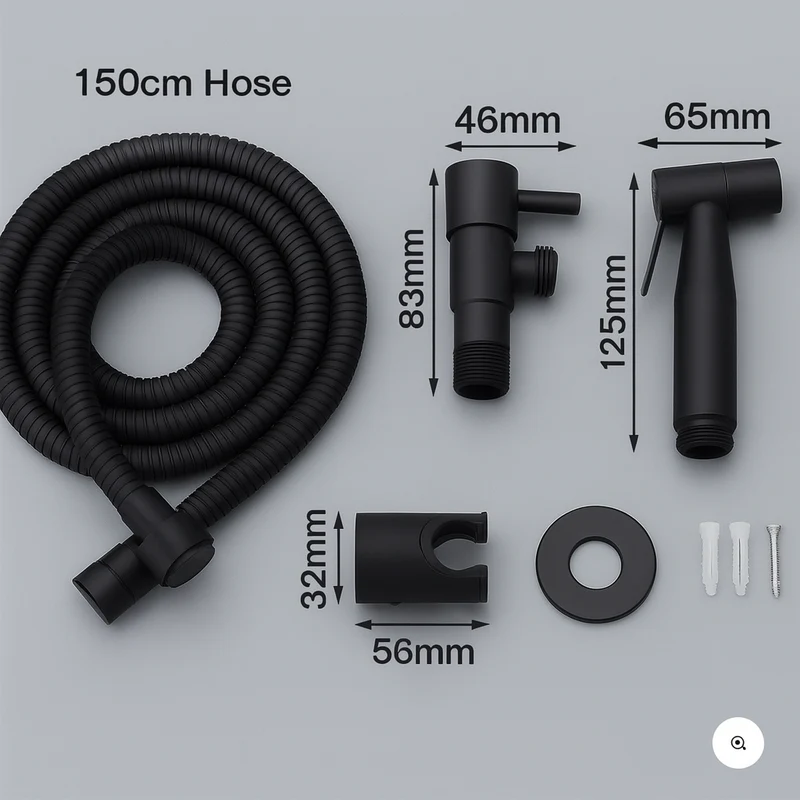 AquaNova Bidet-Sprayer aus Edelstahl – Hygienische Toilettendusche mit Wandhalterung