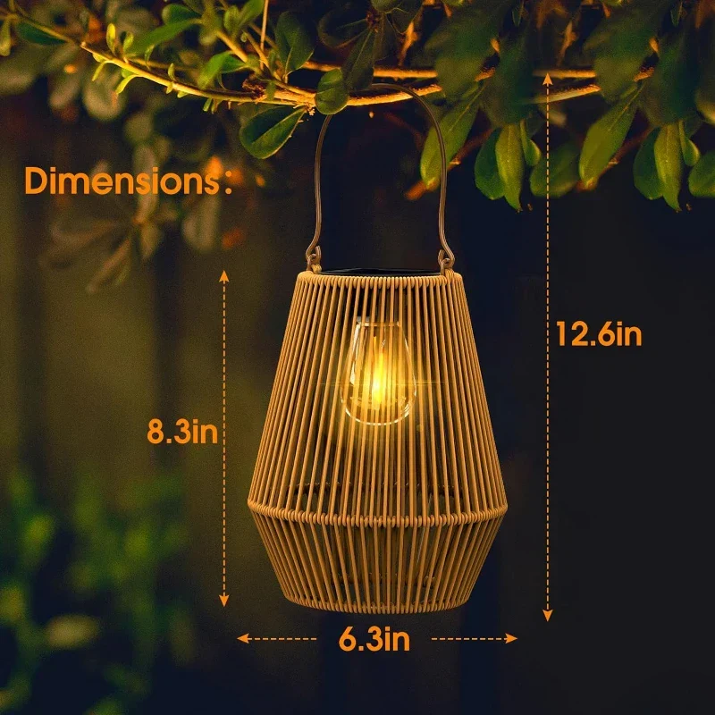 Solar-Rattan-Laterne Skanto