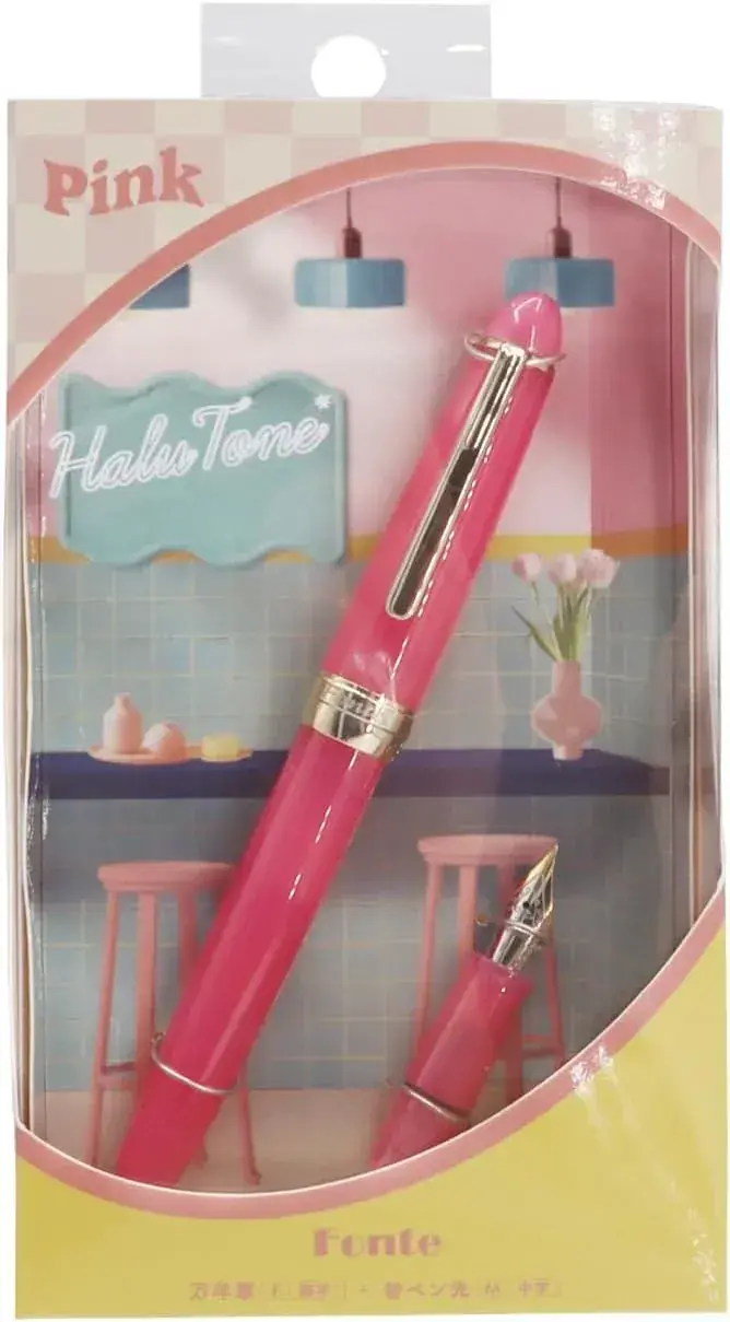 Fonte HaluTone Fountain Pen, Pink Korean-Inspired, Fine & Medium