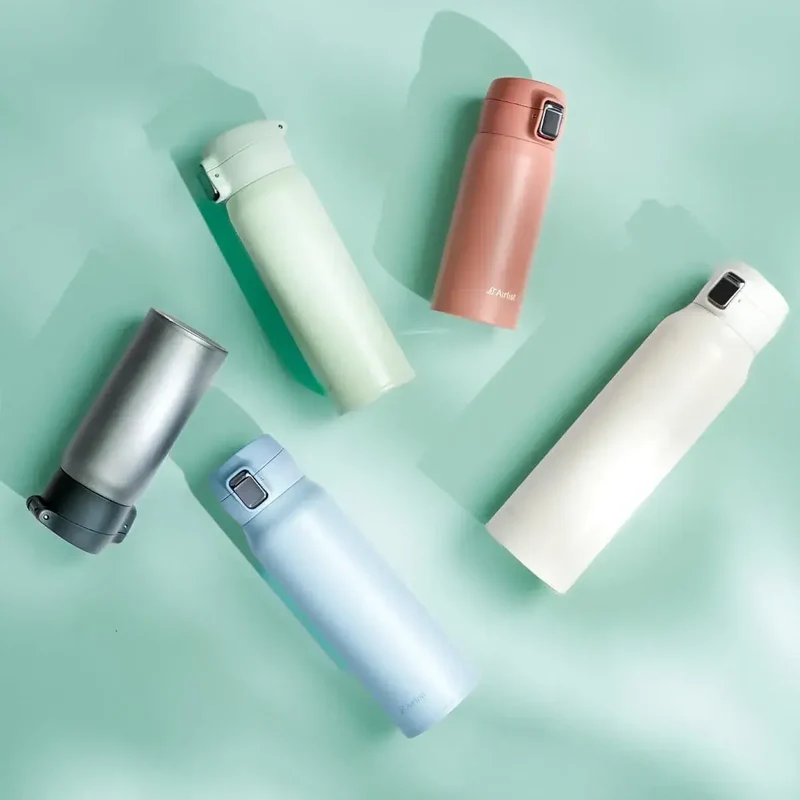 Atlas Insulated One Touch Water Bottle, Blue, 620 ml Slide-Lock