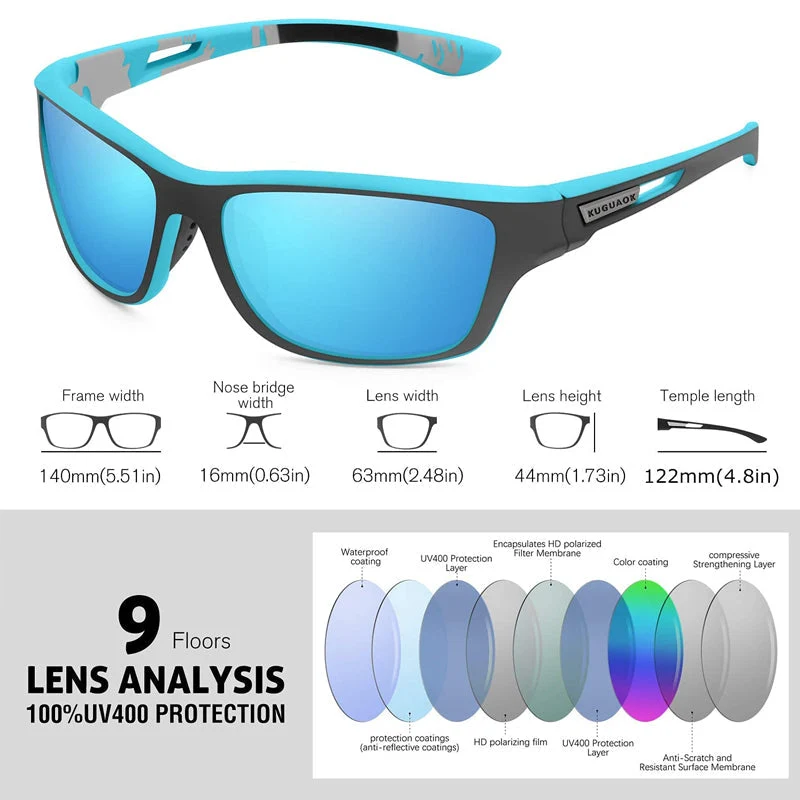 Outdoor-Sportsonnenbrille mit entspiegelten polarisierten Gläsern | Skanto