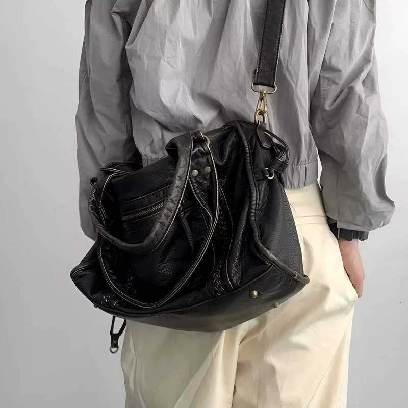 Schultertasche aus echtem Leder – Hochwertig & Elegant | Perfekt für Alltag & Büro | Skanto