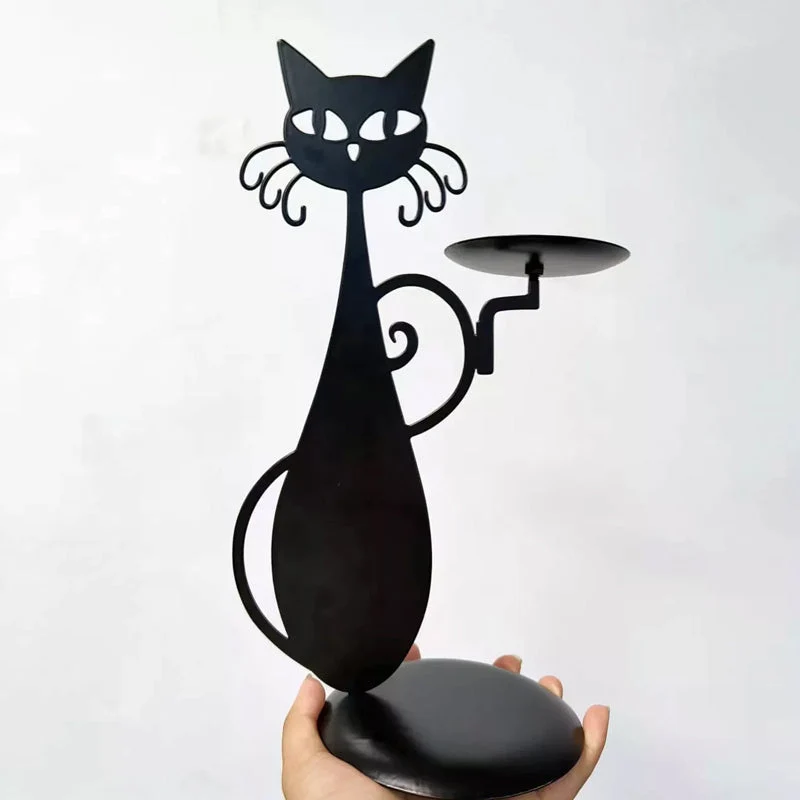 Kerzenhalter Schwarze Katze | Skanto