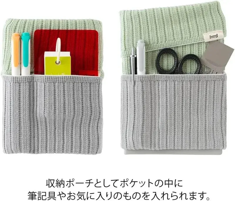 Midori Bookband Notebook Flapper for A6-B6, Green Two Pockets