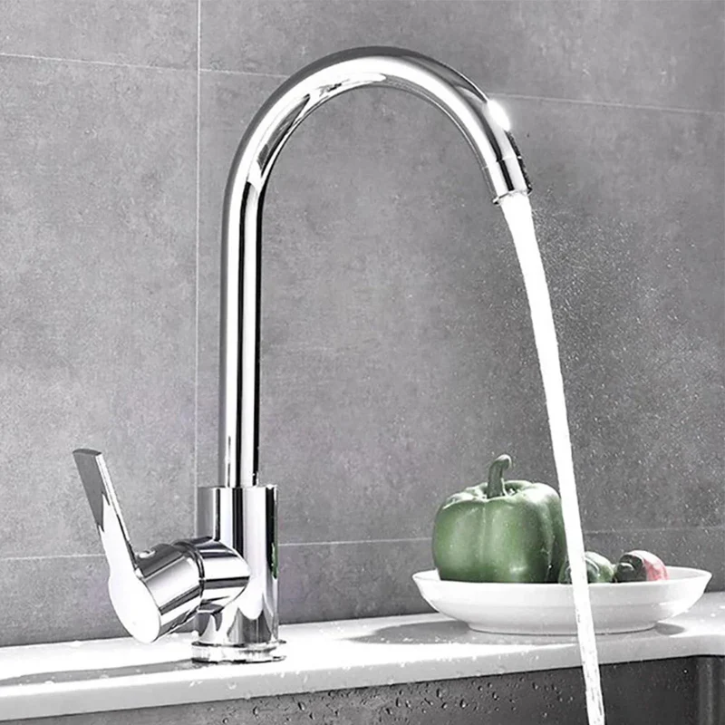 Küchenarmatur Chrom mit Einhebelmischer – Hochwertige Spültischarmatur, leicht zu reinigen, langlebig und einfache Installation für moderne Küchen | Skanto