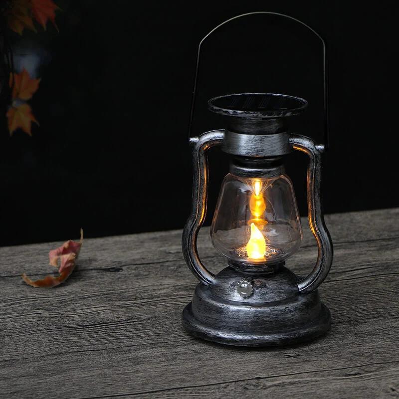 Skanto Solar Retro Kerosinlampe Pferdelampe LED Outdoor Garten Terrasse Dekoration Tragbares Flammen-Kerzenlicht | Skanto