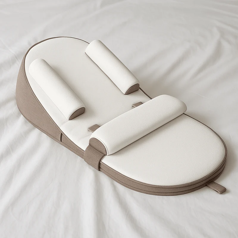 Cozy Cradle Kissen – Seitenlagerungsstütze mit Anti-Reflux-Rampe für Neugeborene