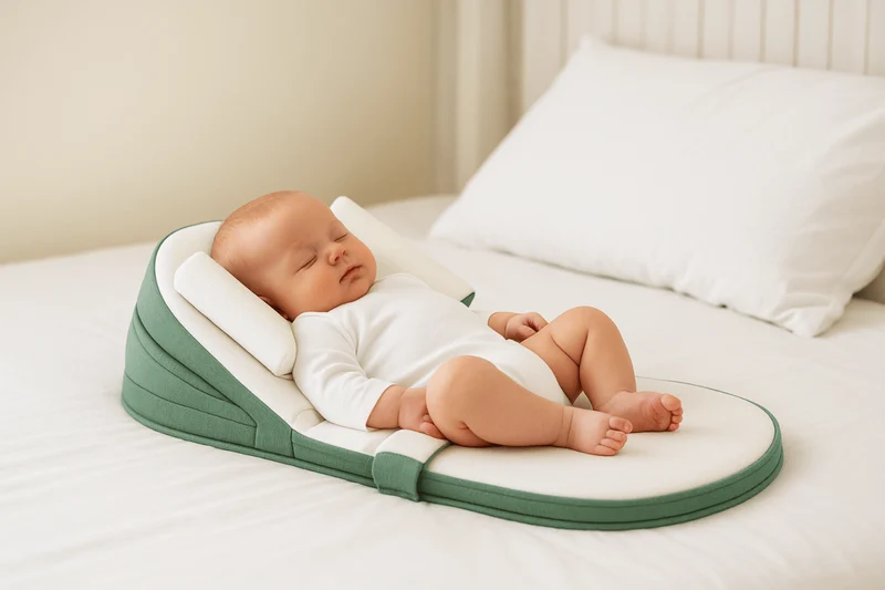 Cozy Cradle Kissen – Seitenlagerungsstütze mit Anti-Reflux-Rampe für Neugeborene